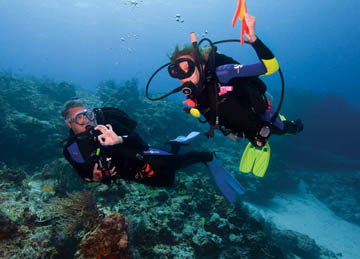 Two Diver on a reef