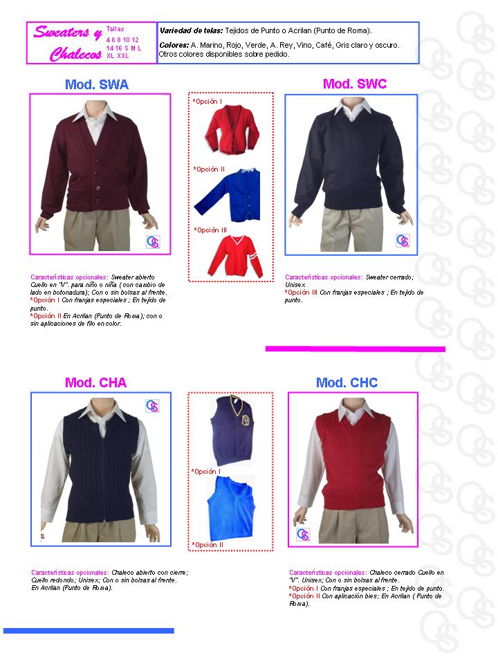 catalogo uniformes qsuave sweaters sueter sweter y chalecos chaleco