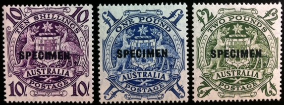 Australia #219-21 Specimen