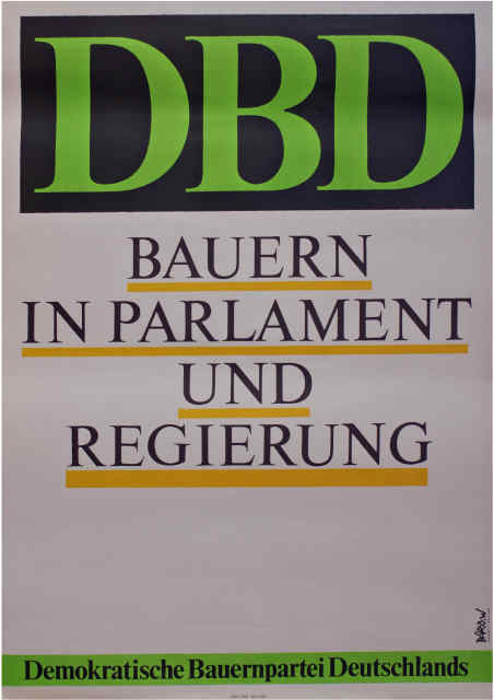 DBD - Deutsche Bauern Partei der DDR zu den Wahlen in der DDR 1990 -