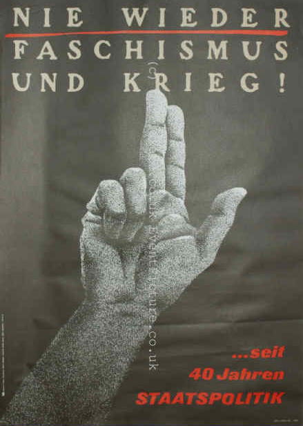 DDR Plakate - 40 Jahre DDR..Nie wieder Faschismus und Krieg! Seit 40 Jahren Staatspolitik!!.