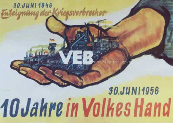 DDR Plakate der...50`ziger Jahre - VEB * 10 Jahre in Volkes Hand!!