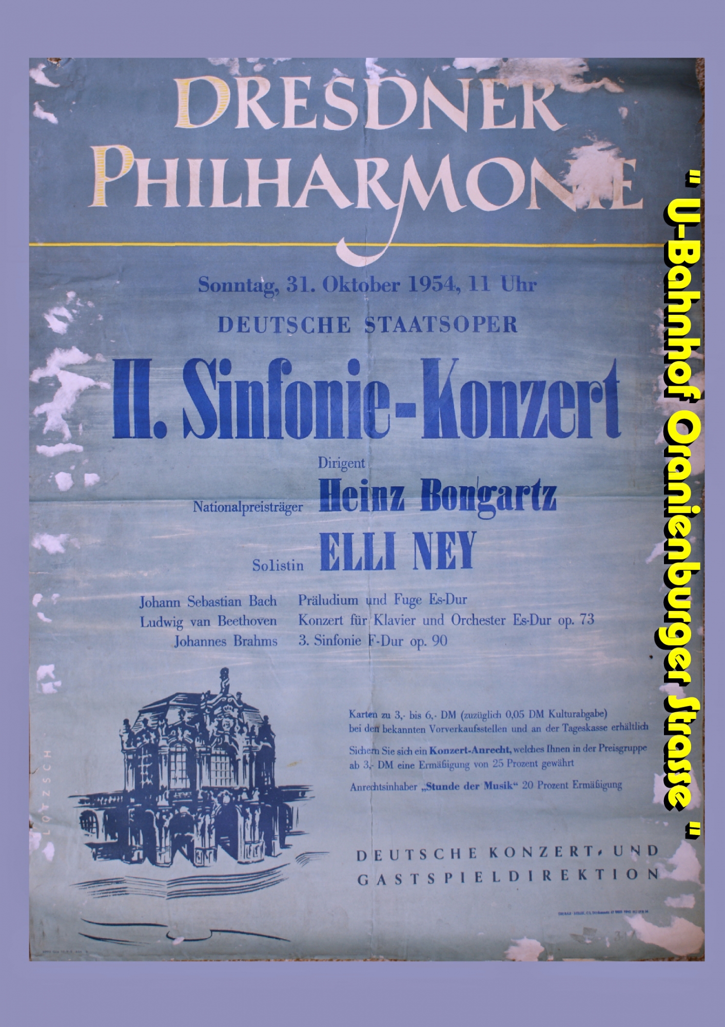 2. Sinfonie Konzert der Dresdner Philharmony, in der Deutschen Staatsoper mit Heinz Bongarz und Elli Ney - 31. Oktober 1954