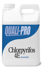 QualiPro Insecticide; Chlorpyrifos 4E bottle and brochure