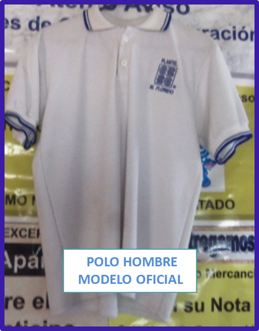 cobach tijuana plantel el florido uniforme oficial polo hombre