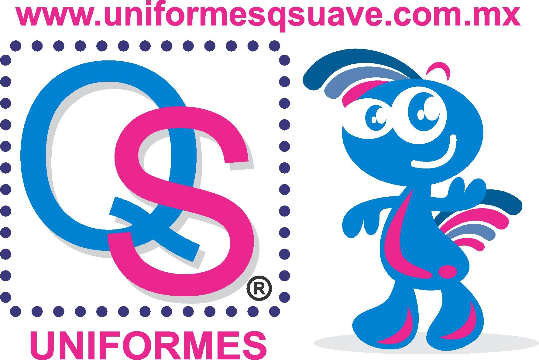 Logo y mascota uniformes qsuave tijuana