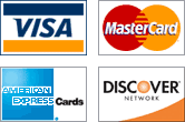 accept checks, visa, mastercard, american express, and discover